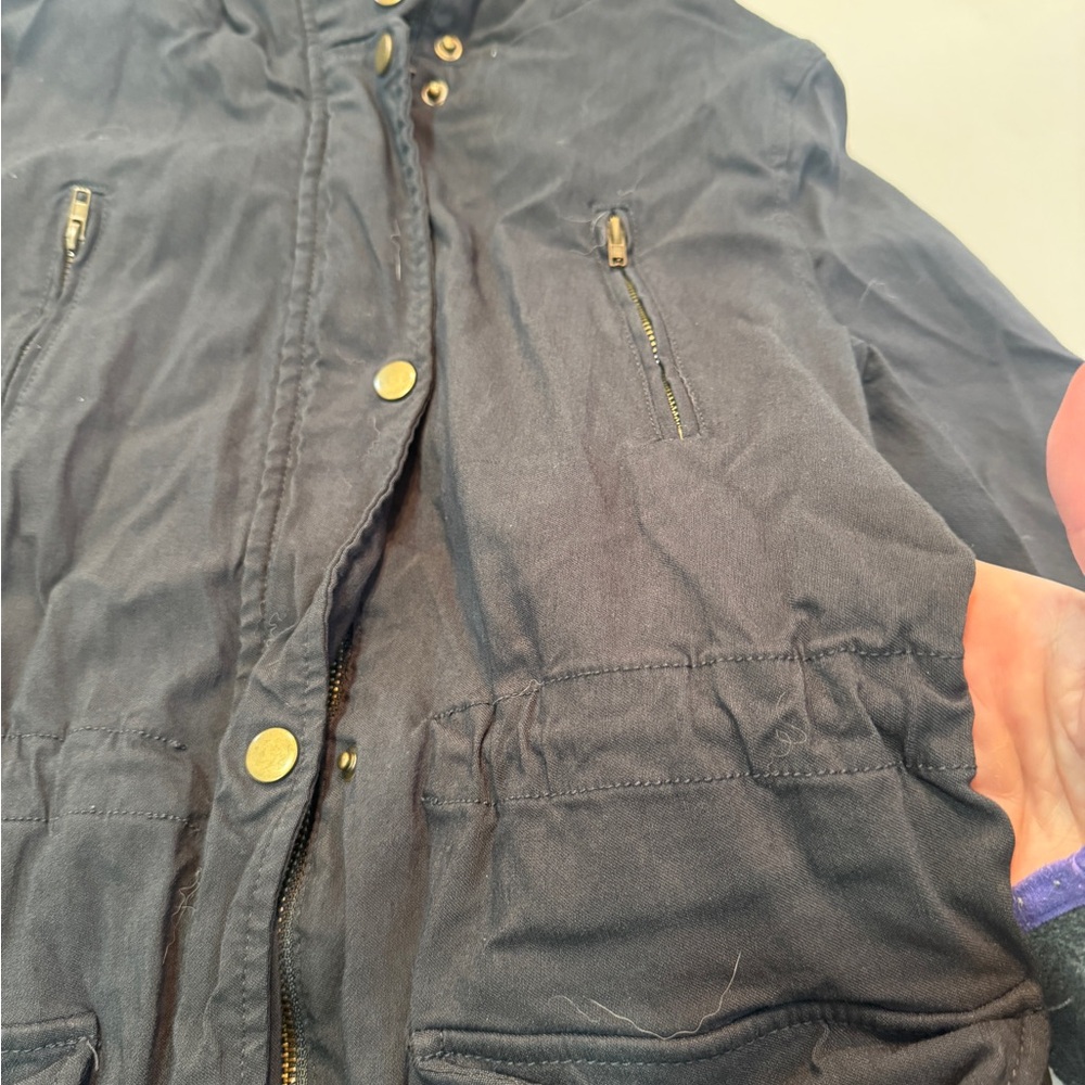 Women's Charcoal Utility Jacket - Picture 3 of 3